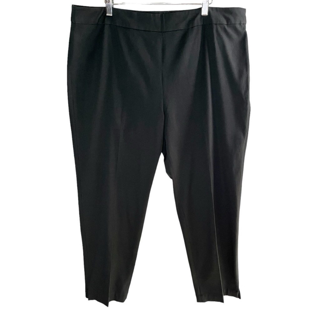 Janie Bryant Mod Crop Pants Trousers Plus Size 18W Black Taper Leg Classic